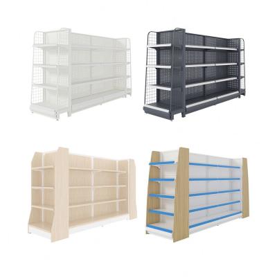 China Anti Corrosive Industrial Shelving Systems Supermarket Display Gondola Steel Shelves for sale
