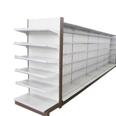 China Slatwall Heavy Duty Pallet Racks Metallic Gondola Display Unit For Shop for sale