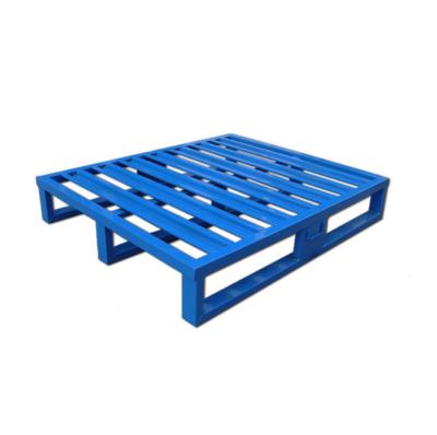 China Anti Corrosion Nestable Plastic Pallets Metal Iron Two Sided Forklift Steel Pallet for sale