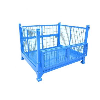 China Anti Corrosion Metal Pallet Cages Stackable Storage Transport Connecting Plate for sale