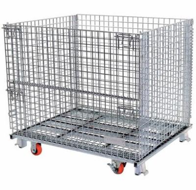 China Heavy Duty Pallet Storage Cage Portable Stackable Metal Welded Fabric Carpet Roll Rack for sale