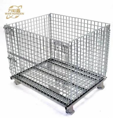 China Industrial Metal Pallet Storage Cage Heavy Duty For Powder Coating Fabric Rolls for sale