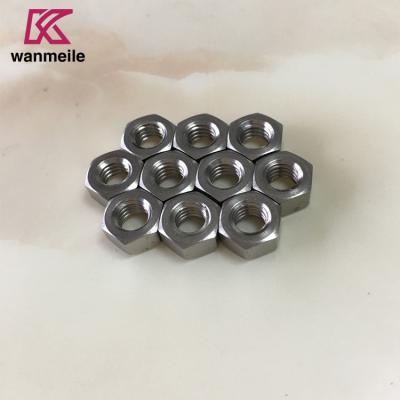 China Gr2 Gr5 Titanium Hexagon Nut DIN934 M5 M6 M8 M10 For Industry for sale