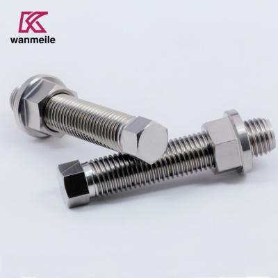 China Gr5 Ti6al4v Titanium Alloy Axle Chain Adjuster Bolt Hex Bolt Nut For Motorcycle for sale