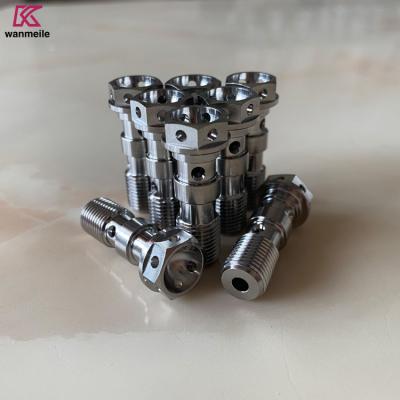 China Hot Sale GR5 Titanium Banjo Bolt Double M10 29mm For Motorcycle for sale