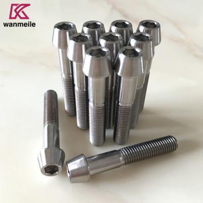 China Gr5 DIN912 Titanium Taper Head Bolt Titanium Hexagon Head Bolt For Motorcycle And Bike for sale