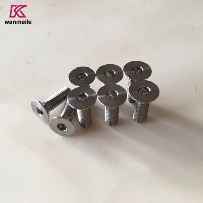 China Válvula de dirección de titanio M5 12mm 14mm Torsión contrafundimiento de tornillos en venta