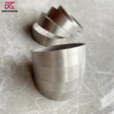 China 2inch 3inch gr2 Titanium Pie Cut for exhaust pipe for sale