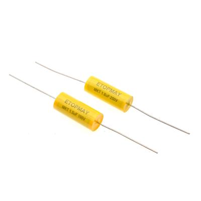 China CL20 Axial  Audio Film Capacitors Metallized Polyester 1.5uF 100V for sale