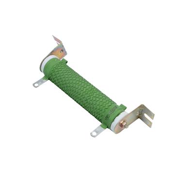 China High Power Ribbon Ceramic Tube Resistor Wirewound Green 0.1~2KΩ 50W for sale