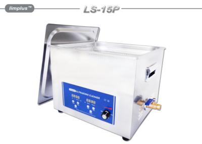 China Digital Ultrasonic Jewelry Cleaning Machine , 15L Ultrasonic Carburetor Cleaner With Movable Basket for sale