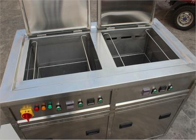 China Double Tanks Ultrasonic Cleaning Machine , Auto Ultrasonic Cleaner For Car Parts Degrease for sale