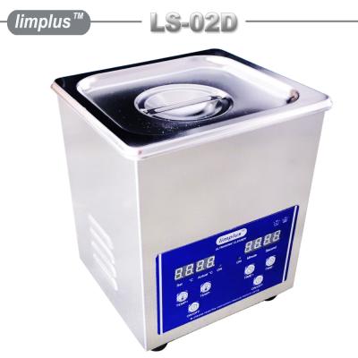China 2 Liter Table Top Ultrasonic Cleaner / Dental Ultrasonic Bath Digital Timer And Heater for sale