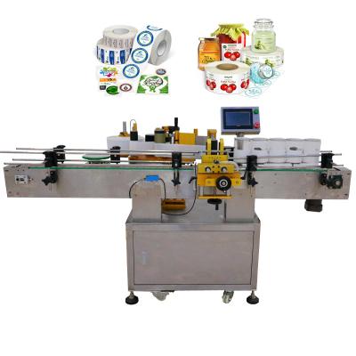 China Double Side 134mm Automatic Label Applicator GMP Round Bottle Labeling Machine for sale