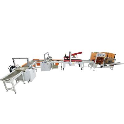 China Fully Automatic Carton Box Packing Machine With Carton Erector Sealer Conveyor for sale