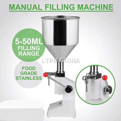 China Sus304 Manual Bottle Filling Machine Juice 50ml Piston Type for sale