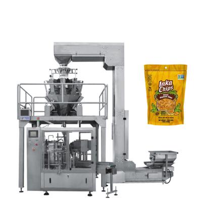 China Bolso preparado de antemano rotatorio de la cremallera de Chips Snack Packing Machine With en venta