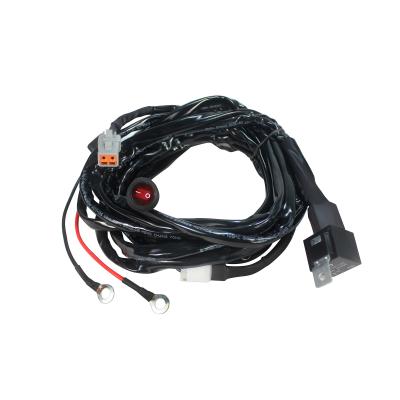 China 20cm 14AWG Work Light Automotive Wire Harness CSA Fuse Relay Switch for sale