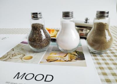 China 100ml Refillable Lamp Shape Glass Spice Jars Seasoning Jars for sale