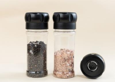 中国 Sustainable Clear Salt And Pepper Spice Mills With Plastic Jar 販売のため