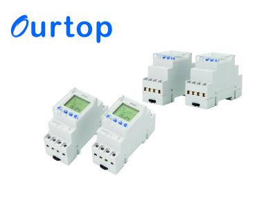 China six languages Din Rail Timer Switch Lithium battery power reserve 3 year DIN RAIL installation for sale