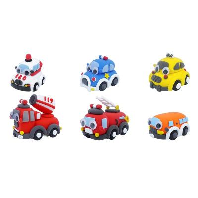 China City Vehicle DIY Pull Back Car Toy Ultralight Clay With 6 Models Hand Made Set en venta