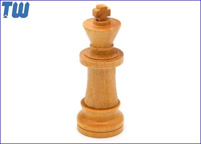 China Wooden Chess King Design USB Flash Drive Custom Logo Printing for sale