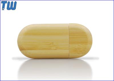 China Dog Tag Type USB Pen Drive Bamboo Material Large Printing Area for sale