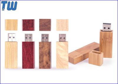 China Wooden Slim Cuboid Design 8GB Thumb Drive Cap with Magnet Inside for sale