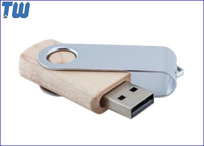 China Metal Swivel Wooden Body 16GB USB Thumb Drive Same Size as Classic Twister Model for sale