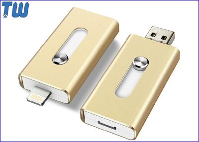 China iPhone External Drive OTG USB Pen Drives Sliding Double Interface for sale