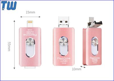 China iPhone Android USB Interface 16GB Thumb Drives Sharing Data in 3 Devices for sale