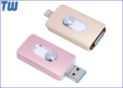 China USB3.0 Flash Drives Sliding Button Control 3 Kinds of USB Interface for sale