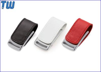 China Gadget Metal Body 32GB Pen Drives Leather Cover Magnet Connect for sale
