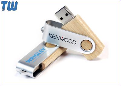 China Wood with Metal Swivel 1GB USB Flash Disk Update Classic Model for sale