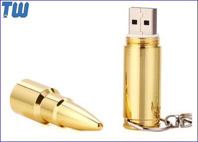 China Golden Sniper Rifle Bullet 8GB Pen Drives USB Stick Free Key Chain for sale