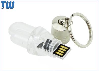 China Duplicate Energy Saving Lamp 32GB Pen Drives Flash Disk Transparent Acrylic for sale