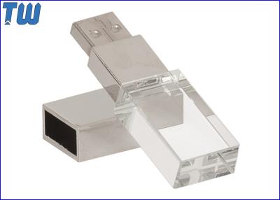 China Crystal 3D LOGO 32GB Pen Drives Memory Stick Shinning LED Light for sale