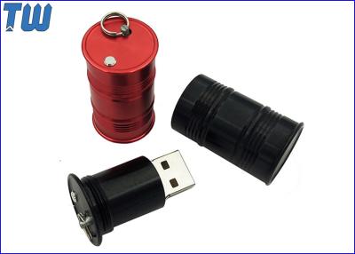 China Aluminum Alloy Oil Barrel Mini 4GB Pen Drive USB Memory Stick Free Key Ring for sale