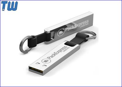 China Full Metal Silicon Key Ring Slim Flash Drive 32GB USB Memory Stick for sale