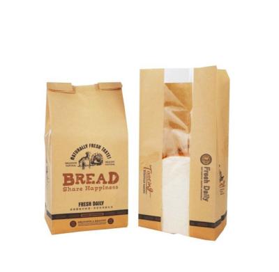 China New Design Brown Kraft Paper Bags For Food Kraft Paper Bags With Clear Window for sale