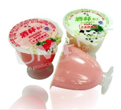 China Printed peelable lidding film for plastic PP/PS/PET/PVC container /Sealable lidding film for bubble tea cup sealing for sale