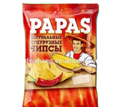 China Laminated custom printing puffs food popcorn potato chips packaging bag for sale