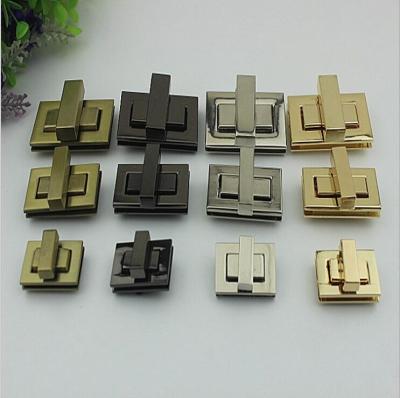 China High quality new design zinc alloy square metal handbag turn lock in China for sale