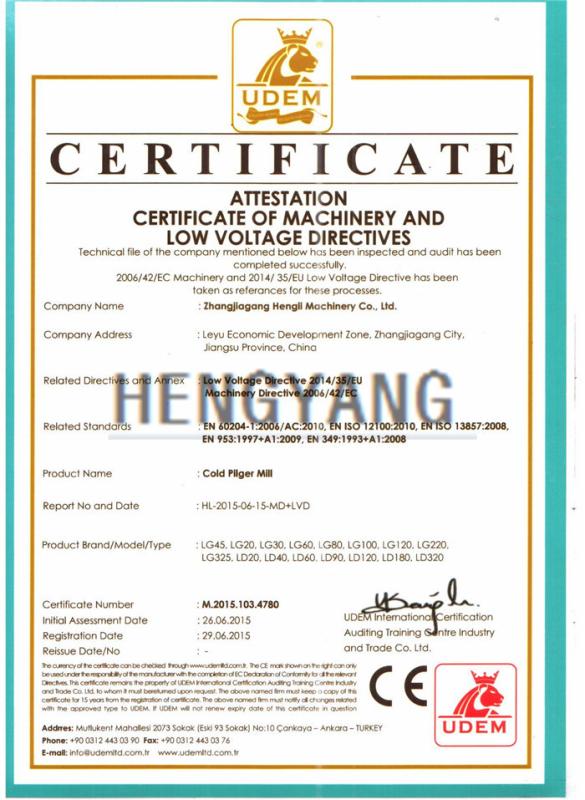 CE - Zhangjiagang Hengli Technology Co.,Ltd