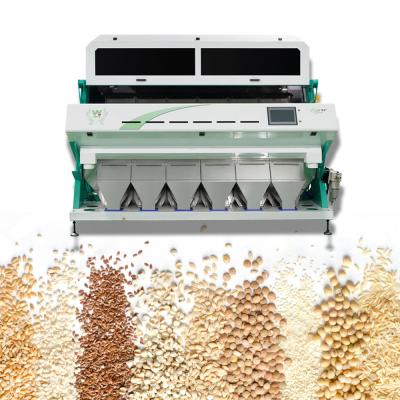China Multi-Function 6 Chutes Rice Grain Color Sorter Selctor Machine Sorting For Rice Cereals for sale