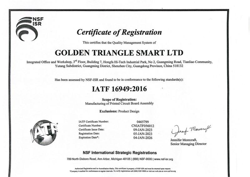 LATF 16949 - GT SMART (Changsha) Technology Co., Limited