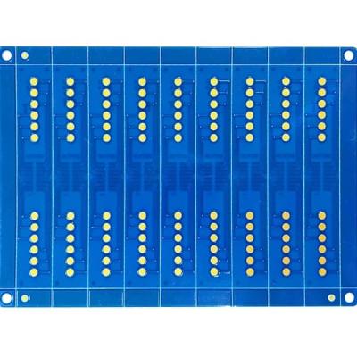 China 2 Layers Rigid Printed Circuit Boards FR4 Blue Solder Mask No Silkscreen for sale