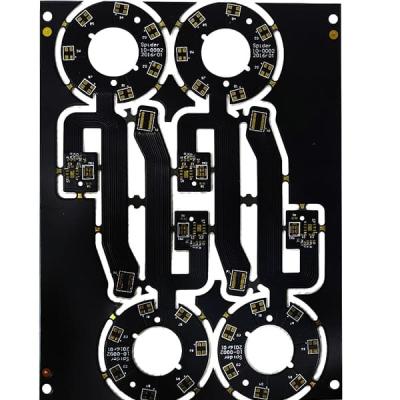 China Flex 6 Layer PCB Board Thickness 0.6mm Silkscreen White And Black Solder Mask for sale