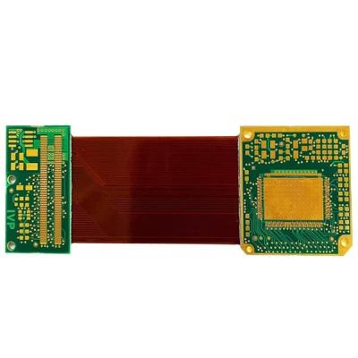 China ENIG Rigid Flex Printed Circuit Board 1.4mm Six Layer PCB Green Cover Film for sale